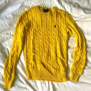 Preppy mustard yellow Ralph Lauren sweater